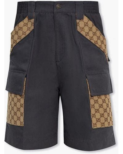 mens black gucci shorts